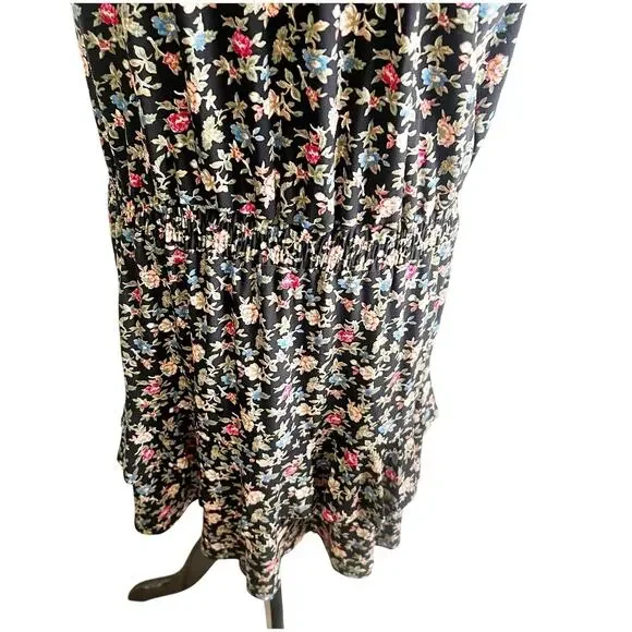Ralph Lauren Floral Wrap Dress Plus Size 16 Knee Length V-Neck Cottage Core - Picture 6 of 16